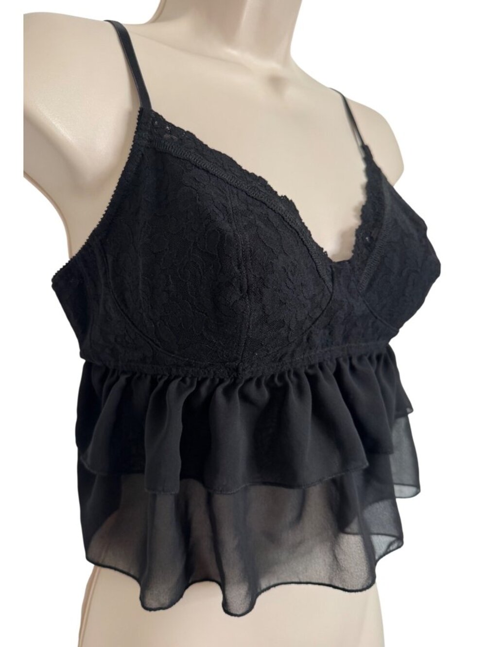 Hanky Panky Lindsi Lane Size Large Signature Lace Glam Cami NWT $89 Black Adjust - Picture 12 of 12